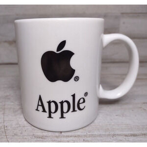 Apple White and Black Logo Mug